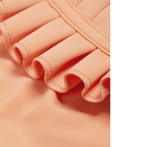 Andrea Iyamah Mulan Swim BIKINI BOTTOM Ruffled Size XL Apricot Peach Orange NEW - Picture 6 of 15